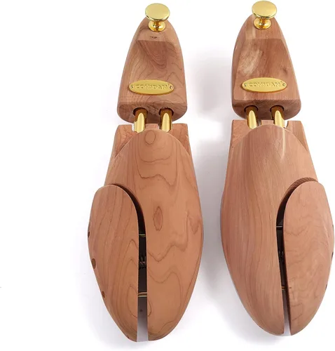 Vista 3 de CONSDAN Cedar Shoe Trees For Men Women USA Grown Cedar Wood, Adjustable Wood Shoe Tree, Crease Protector, 2 Pairs
