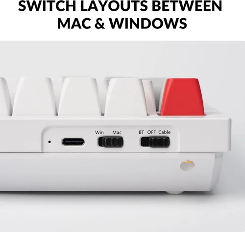 Vista 7 de Keychron Q1 Pro Teclado mecánico inalámbrico personalizado, QMKVIA programable de aluminio completo 75% diseño BluetoothRGB con cable