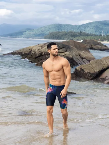 Vista 7 de 361 Bañadores tipo jammer para hombre, traje de baño de entrenamiento para carreras profesionales, resistente al cloro y duradero, traje de baño