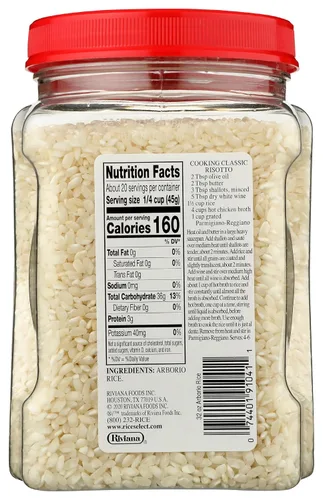 Vista 2 de RiceSelect Arborio Arroce, arroz risotto, sin gluten, sin OMG, 32 onzas (paquete de 1 frasco)