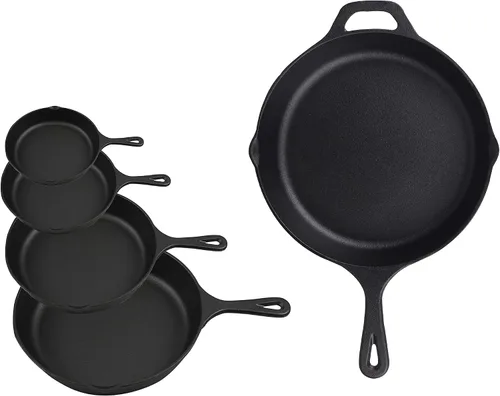 Vista 12 de Hierro fundido, sartén pre-sazonada 3.5", caja de 12