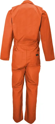 Vista 9 de Natural Uniforms Overol de sarga de manga larga con cremallera para hombre, resistente a las manchas y a las arrugas