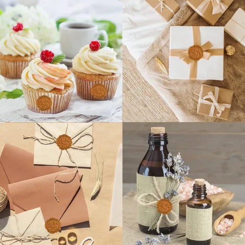 Vista 8 de CRASPIRE 50 calcomanías de sello de cera con texto en inglés "You're Invited", autoadhesivas, calcomanías de sello de cera para sobres de boda