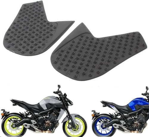 Vista 2 de Protector de agarre lateral de tracción para tanque de gasolina para Yamaha MT09 2014-2019, negro