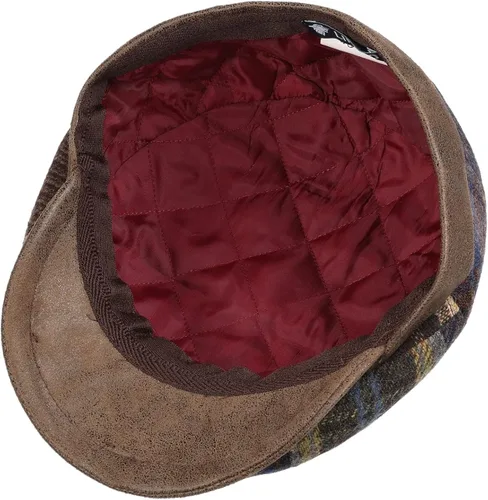 Vista 4 de Lipodo City Bic Patchwork - Gorra plana para hombre, fabricada en Italia