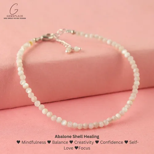 Vista 6 de Pulsera de cuentas de piedras preciosas de 0.118 in