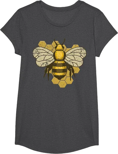 Vista 83 de Retro Beekeeper Beekeeper Honey Bumblebee Vintage Saves Bees T-Shirt Asphalt Grey
