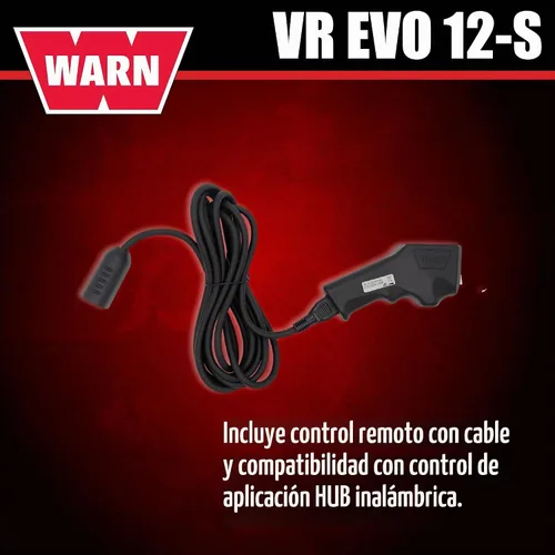 Vista 4 de WARN 103250 VR EVO 8 - Cabrestante estándar con cable de acero Synthetic Rope, IP68 Waterproof, High-Performance Off-Road Recovery Winch for