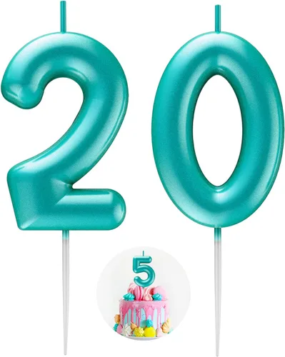 Vista 183 de Vela Azul Número 15 de Cumpleaños Velas 3D de Número para Pastel de Cumpleaños Decoración de Fiesta de Cumpleaños Suministros para Boda
