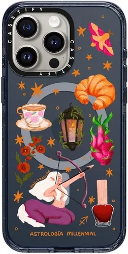 Vista 13 de CASETiFY Funda para iPhone 15 Pro Max, compatible con MagSafe Protección contra caídas de grado militar de 8.2 pies Hortensias azules Nantucket
