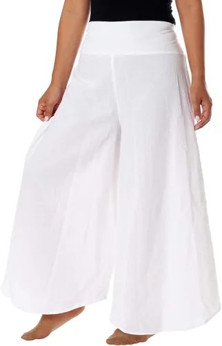 Vista 2 de Lannaclothesdesign Pantalones palazzo de algodón para mujer pantalón hippie de pierna ancha