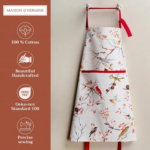 Vista 744 de Maison d' Hermine Delantales para mujer con bolsillo, 100% algodón (27.50 x 31.50 pulgadas)