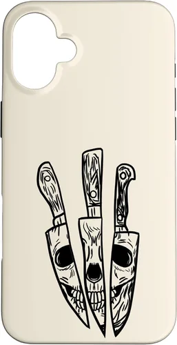 Vista 23 de Skull Reflected on Kitchen Knives Retro Chefs Cooks Gift Case for iPhone 17