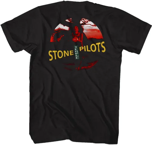 Vista 7 de Stone Temple Pilots Rock Band Logo Front & Back Print Camiseta de manga corta para adultos