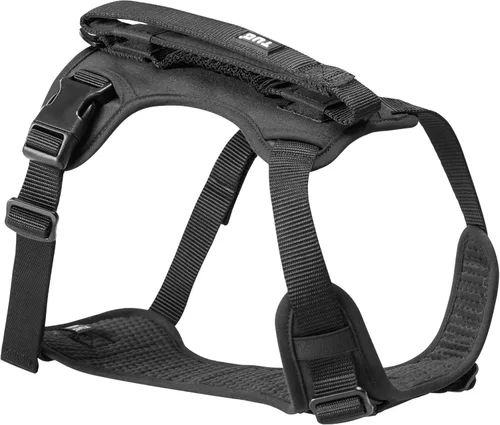Vista 10 de Arnés para Perro TUG Grab Correa de Tráfico Integrada con Imán Adjunto para Control Rápido (Pequeño/Negro)