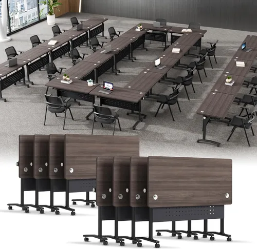 Vista 60 de Mesa de conferencias plegable, mesa de sala de conferencias con ruedas, mesa de conferencias plegable modular, mesas de reuniones de entrenamiento