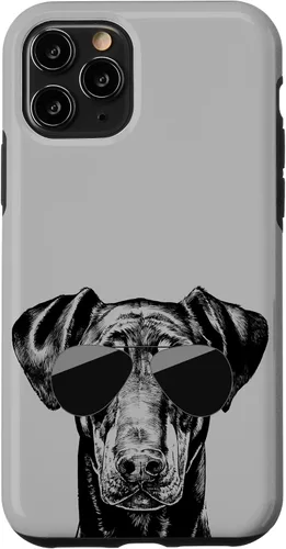 Vista 13 de iPhone 12 mini Doberman Pinscher Dog con funda para gafas de sol