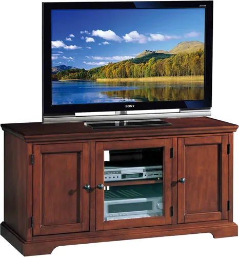 Vista 15 de Leick Home 87360 - Soporte de TV con almacenamiento cerrado para televisores de 65 pulgadas, color marrón cereza Westwood Cereza marrón/negro