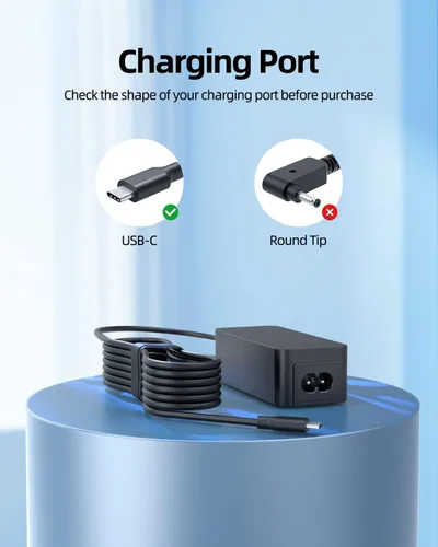 Vista 3 de Superer Cargador USB C de 45 W apto para Lenovo Chromebook Laptop Ordenador Adaptador de Fuente de Alimentación Adaptador de Reemplazo