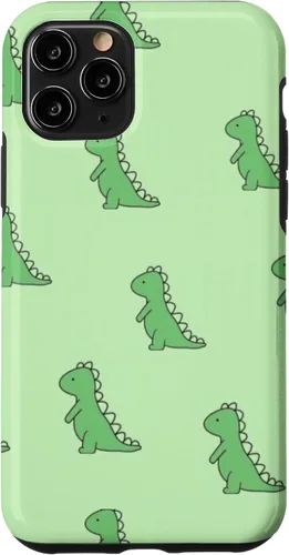 Vista 29 de Lindo dinosaurio verde bebé Dino TRex en verde para mujeres y niñas caso para iPhone 17