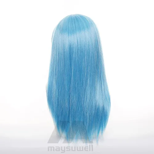 Vista 5 de Miwa Kasumi peluca Jujutsu Kaisen Water Anime azul pelo largo peluca Cosplay peluca para Halloween, fiesta, carnaval, vida nocturna, conciertos