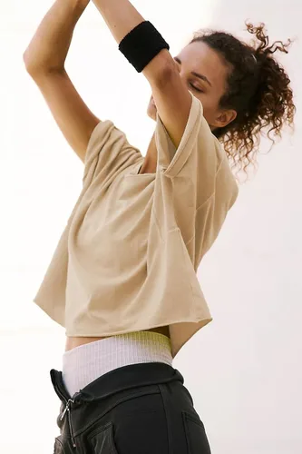 Vista 2 de Camisetas cortas de manga corta para mujer, de algodón, básicas, casuales, atléticas, para yoga, correr, para verano