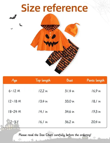Vista 7 de Sudadera con capucha para bebé niño de Halloween, sudadera con capucha y estampado de murciélagos, ropa de Halloween para bebé, 6 meses-3 años