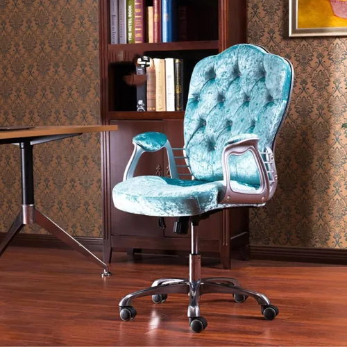 Vista 12 de QQXX Silla de oficina en casa, silla ergonómica de escritorio, silla de computadora con soporte lumbar, reposabrazos, silla ejecutiva giratoria