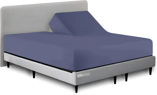 Vista 12 de SGI bedding Sábana bajera ajustable Queen Split Top de 28 pulgadas con cabezal flexible SOLO 100% algodón egipcio 1000 hilos Sábana bajera Flex Top