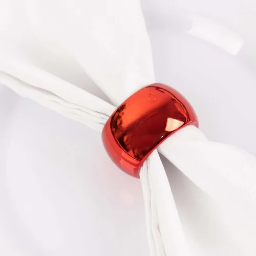 Vista 2 de Efavormart - Juego de 20 servilleteros acrílicos rojos al por mayor para ajustes de lugar, bodas, recepciones, cenas o fiestas de vacaciones