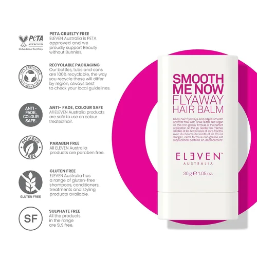 Vista 7 de ELEVEN AUSTRALIA Smooth Me Now Flyaway - Bálsamo para el cabello, vegano, 1.05 onzas líquidas