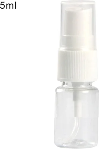 Vista 2 de Botellas de spray vacías Botellas de plástico transparentes portátiles recargables Mini contenedores de líquidos para viajes 0.2 fl oz