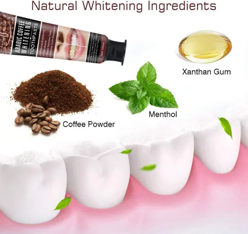 Vista 3 de AICHUN BEAUTY Pasta de dientes de café árabe Reparación de aliento fresco dientes sensibles mejorar la resistencia dental Raíces de dientes limpios