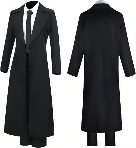 Vista 4 de Disfraz de anime Chainsaw Man Denji Makima, traje de cosplay, uniforme de poder, conjunto de chaqueta para hombre, conjunto de traje de Halloween
