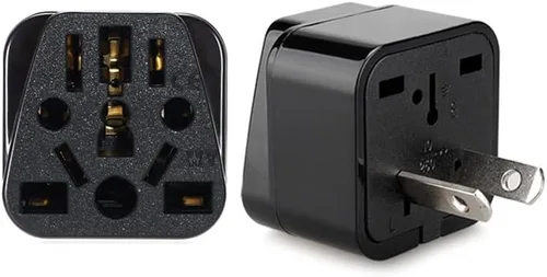 Vista 21 de Toptekits - Paquete de 2 adaptadores universales de enchufe de viaje, tipo B de EE. UU., convertidor de enchufe internacional a Estados Unidos Blanco