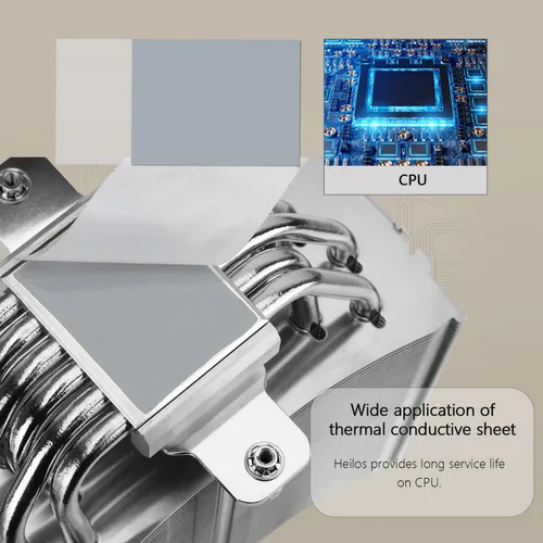 Vista 4 de Thermalright Heilos Hoja de grasa de silicona térmicamente conductora de estado sólido para CPU/GPU, no conductiva, de computadora de sobremesa