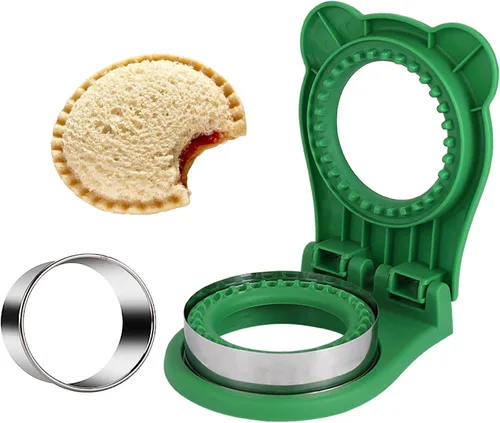 Vista 6 de Cortador y sellador de sándwiches, para hacer sándwiches sin corteza para niños, fácil para fiambrera escolar y caja Bento (azul)