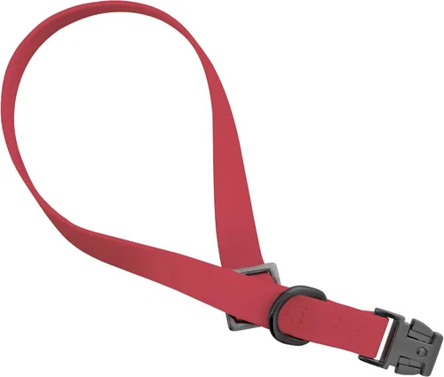 Vista 7 de MiMu Collar pequeño de silicona para perro, collar de perro elegante rosa de 17 pulgadas con hebilla de cierre y bucle de correa con anillo en D
