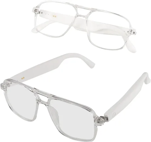 Vista 10 de Xmenha Gafas inteligentes con Bluetooth para mujer, altavoz de audio, lentes Bluetooth con altavoces, gafas de sol inteligentes de cristal azul
