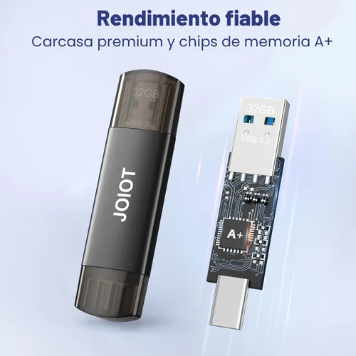 Vista 4 de Unidad flash USB C de 32 GB, unidad flash USB 3.0 dual tipo C + USB A portátil tipo C unidad flash USB tipo C 2 en 1 unidad de pulgar USB-C