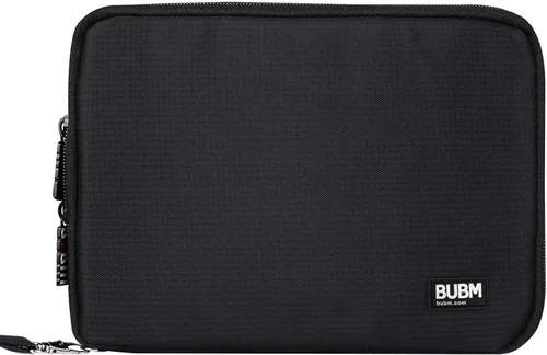 Vista 7 de Organizador de equipaje con doble capa para viajes BUBM, para llevar dispositivos y accesorios electrónicos., Negro, 2 capas L Bolsa de viaje