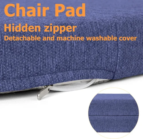 Vista 2 de Millsilo Juego de 2 cojines para sillas de interior, fundas de asiento de cocina en forma de D, cojines de asiento de respaldo para sillas