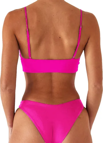 Vista 3 de Rajputana Bikini para mujer, traje de baño brasileño de dos piezas, color negro