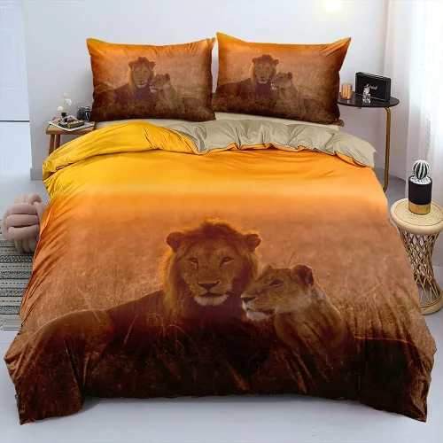 Vista 33 de Juego de funda de edredón con diseño de tigre blanco, tamaño individual, funda de edredón con estampado de animales salvajes, juego de ropa de cama