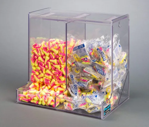 Vista 5 de Dispensador de tapones para los oídos a granel (PETG resistente a la rotura) (doble contenedor, imanes 4)
