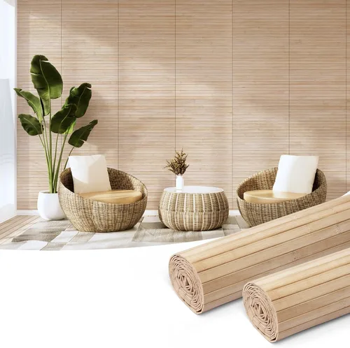 Vista 19 de Art3d - Panel de bambú natural para decoración de pared interior, panel de revestimiento de poste, techo, muebles, gabinete, oficina, 12 x 96