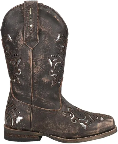Vista 3 de Roper Belle - Botas vaqueras con punta cuadrada (bebéniño pequeño), Beige Bronceado