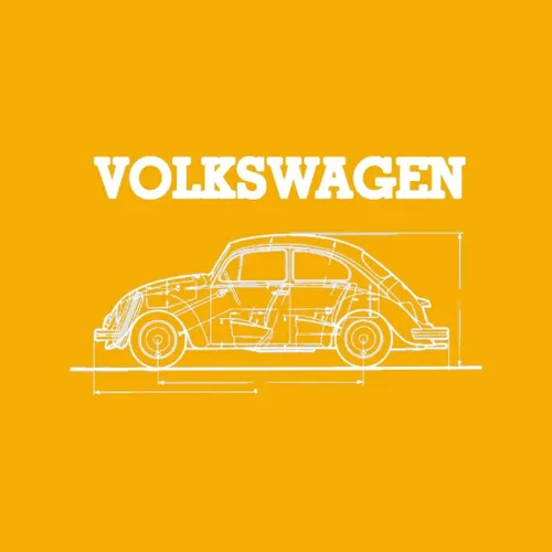 Vista 2 de Volkswagen Beetle White Technical Diagram - Camiseta para mujer