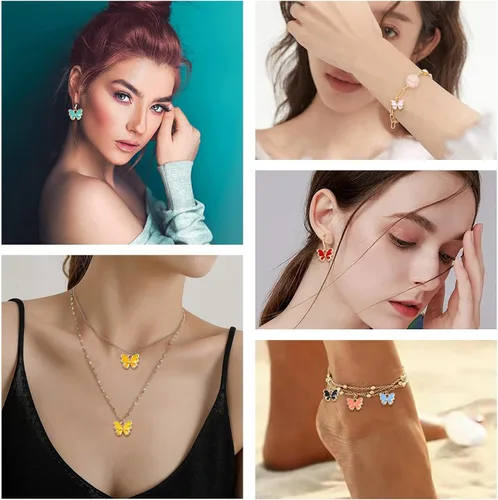 Vista 5 de DanLingJewelry Dijes esmaltados de formas surtidas para hacer pulseras, collares, joyas, Metal