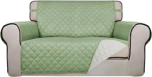 Vista 140 de PureFit - Funda de sofá acolchada reversible, protector de muebles impermeable, funda de sofá lavable con espuma antideslizante y correas elásticas